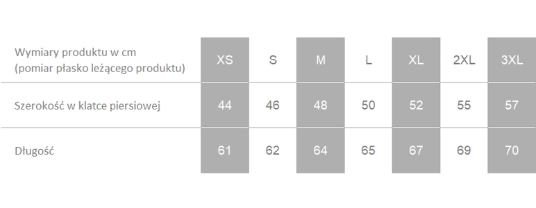 Producent dopuszcza różnice w wymiarach produktu do +/- 3,5%. Producent dopuszcza różnice w wymiarach produktu do +/- 3,5%.