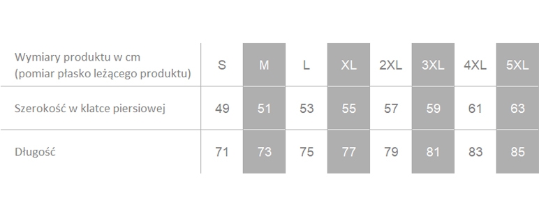 Producent dopuszcza różnice w wymiarach produktu do +/- 3,5%. Producent dopuszcza różnice w wymiarach produktu do +/- 3,5%.