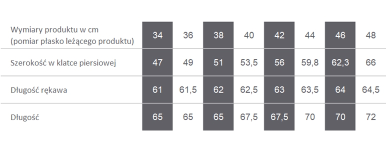 Producent dopuszcza różnice w wymiarach produktu do +/- 3,5%. Producent dopuszcza różnice w wymiarach produktu do +/- 3,5%.