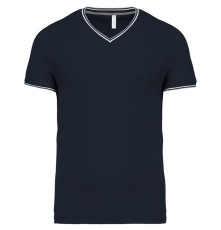 MEN'S PIQUÉ KNIT V-NECK T-SHIRT KA374 05.KA.2.B09.4A83