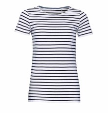 WOMEN`S ROUND NECK STRIPED T-SHIRT MILES 01399 05.SL.1.517.1A42