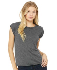 WOMEN`S FLOWY MUSCLE TEE ROLLED CUFF 8804 05.BE.1.L62