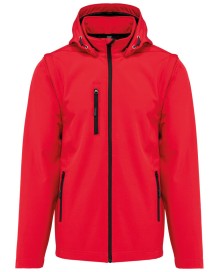 UNISEX 3-LAYER SOFTSHELL HOODED JACKET WITH REMOVABLE SLEEVES K422 02.KA.4.U52