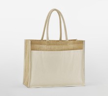COTTON POCKET NATURAL STARCHED JUTE SHOPPER W480 21Z.WM.739 COTTON POCKET NATURAL STARCHED JUTE SHOPPER W480 21Z.WM.739