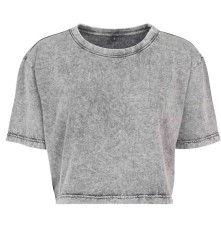 LADIES ACID WASHED CROPPED TEE BY054 29.BY.1.534.2H29 LADIES ACID WASHED CROPPED TEE BY054 29.BY.1.534.2H29